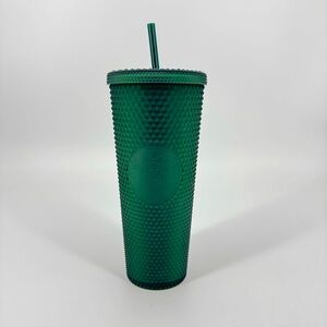 NEW Starbucks MATTED Dark Green Jelly Studded Venti 2022 Tumbler - 24 oz